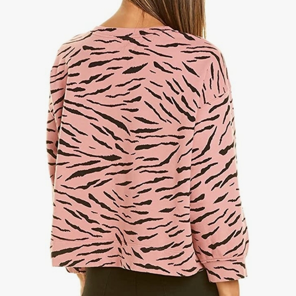Velvet by Graham and Spencer Hilda Zebra Cotton Fleece Pullover - Picture 2 of 7